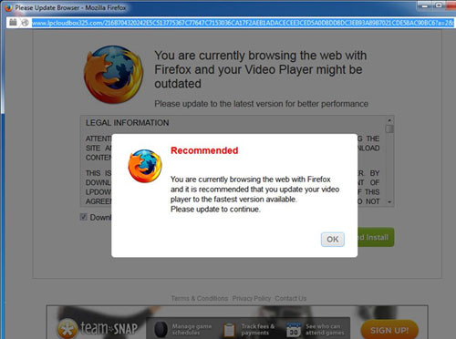 Mozilla Firefox Video Player update landing